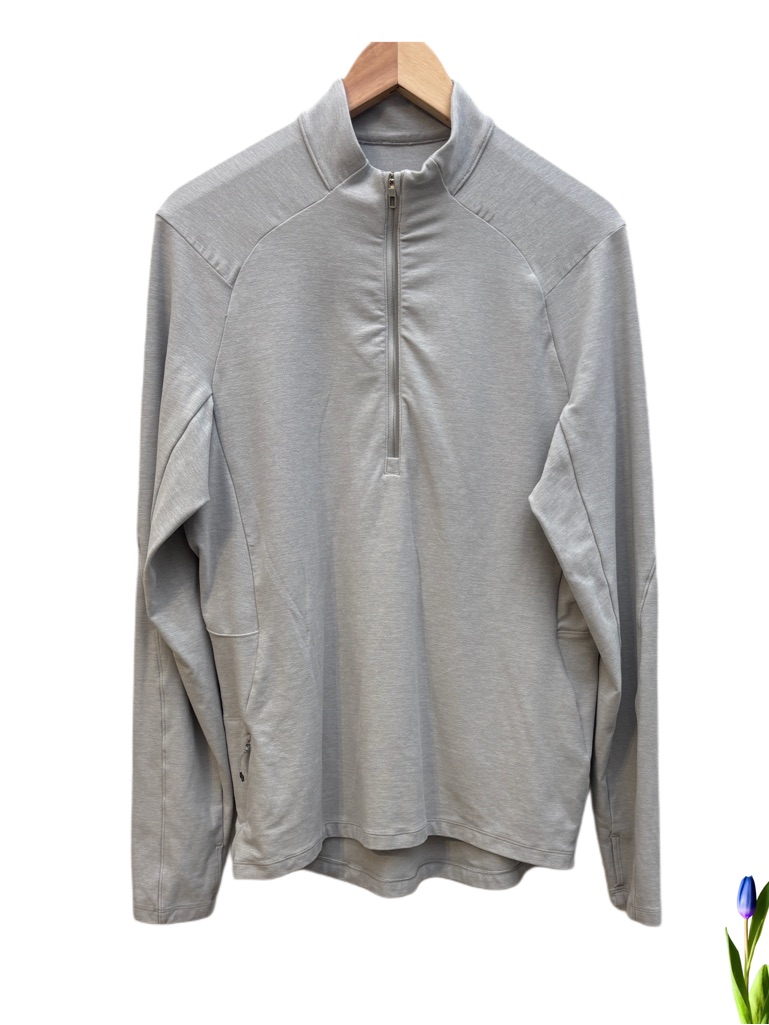 Lululemon Athletica Light Gray Half-Zip Pullover